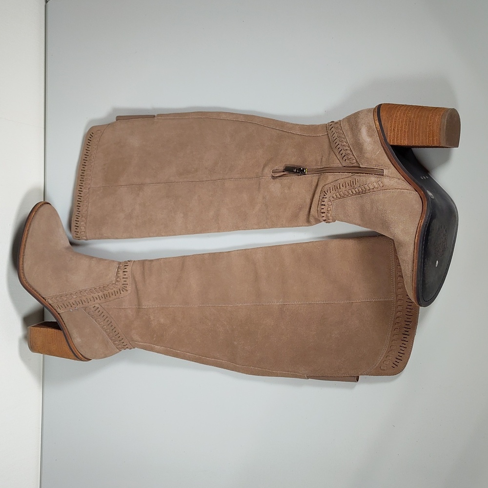 Vince Camuto Madolee tan suede over the knee heeled boots 8.5 - Picture 6 of 16